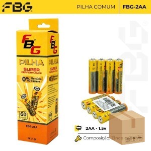 FBG-2AA PILHA COMUM TUBO C/60